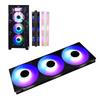 360mm 3 in 1 Computer Case Fan 5V ARGB 2200RPM 4 Pin PWM MFDB Dynamic Pressure Bearing 7 Blades Quiet Case Cooler Fan for PC