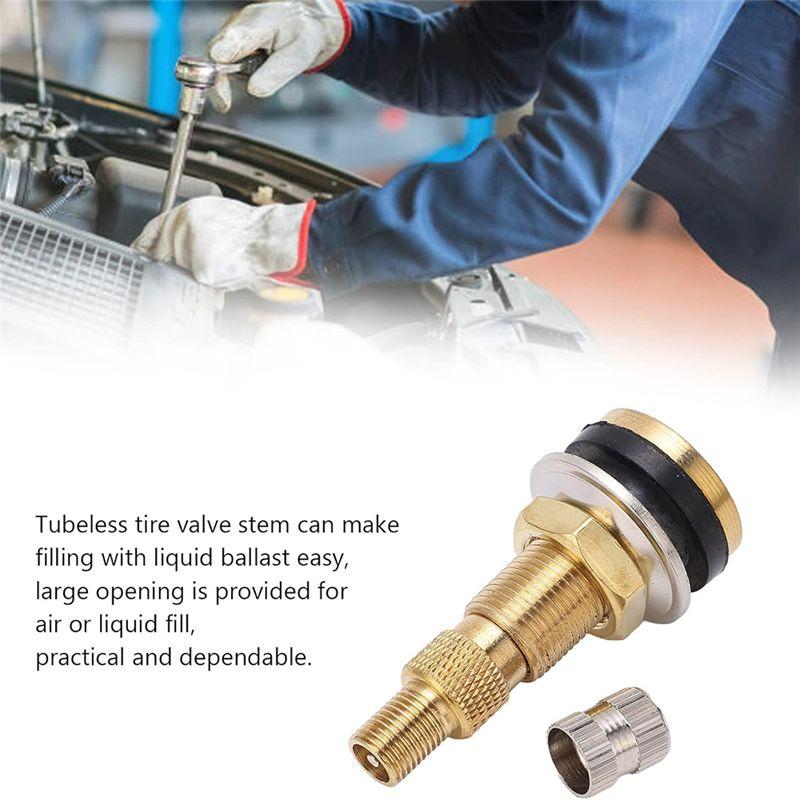 A02M-10Pcs TR618A Tractor Air Liquid Valve Stems,Tubeless Clamp In Tire Valve Stem For Industrial Agricultural Wheels,Tractor