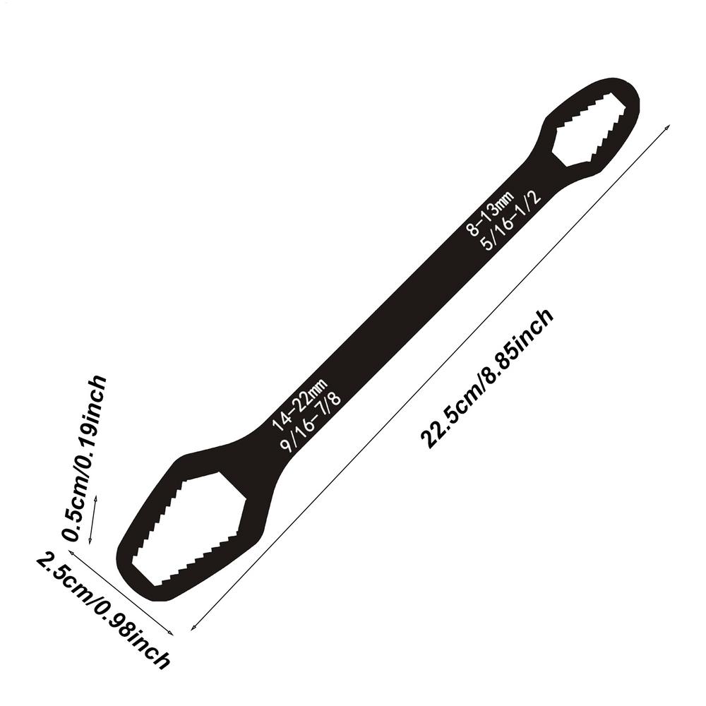 Universal Wrench Tool High-Hardness Steel Bolt Nut Spanner 8-22mm Bike Spanner Wrench For Construction Automotive Bicycle