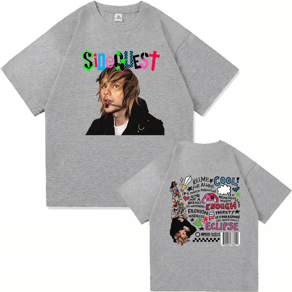 2026 FrühlingSommer Michael Clifford SIDEQUEST UnisexDamenbekleidung Retro Harajuku Hochwertige Baumwoll-T-Shirts