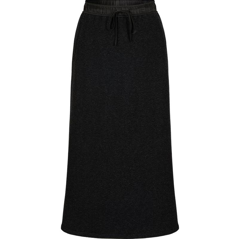 Women s Fleece Lined Back Slit Straight Skirt S
