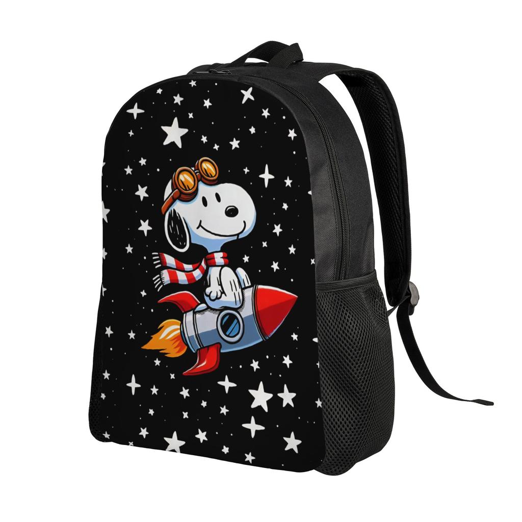 Custom S-Snoopies Backpack Men Women Basic Bookbag for College School Manga Bags