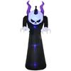 Inflatable Ghost with Pumpkin Head Halloween Decoration with Blue Flame Effect, 88 X 79 X 210 Cm