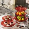 Luxury Minimalist Three-Tier Fruit and Snack Display Plate for Hotel and Home Décor