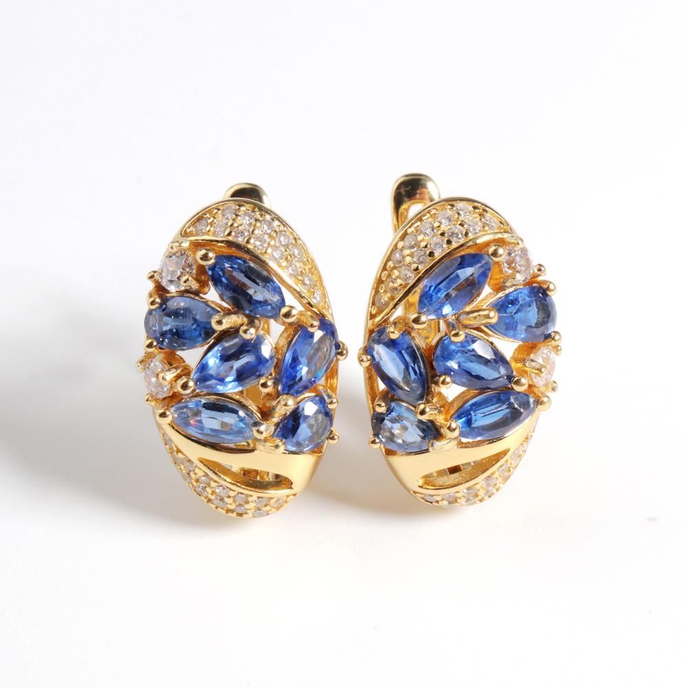 

Изысканные и элегантные синие серьги из стерлингового серебра 925 пробы с кианитом желтого цвета, уникальный дизайн для женщин высокого ювелирного искусства M жёлтый