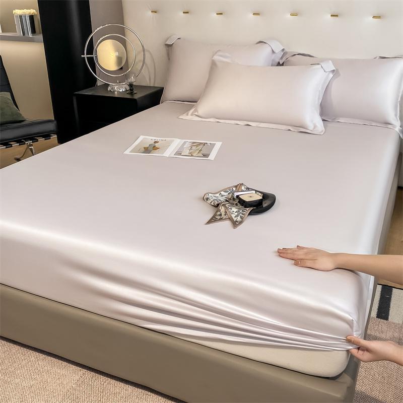 3pcs Set 100% Bamboo Mattress Protector Mattress Cover Fitted Sheet with Elastic Band Bedsheet 1000 Thread Count Queen King Size