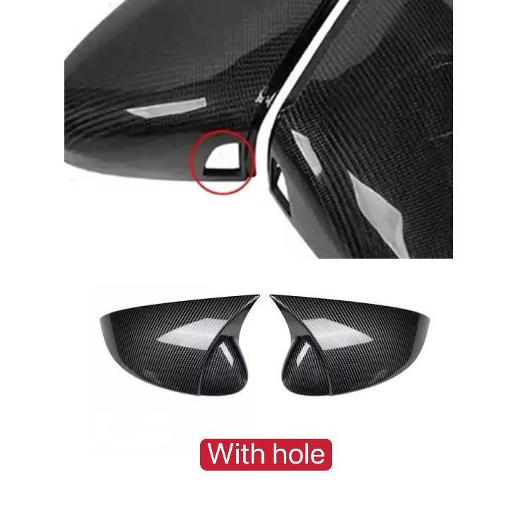 Car  Rearview Side Mirror Cover Fit For VW Golf 8 MK8 R-Line - Wing Cap Rear View Case Trim Carbon Fiber