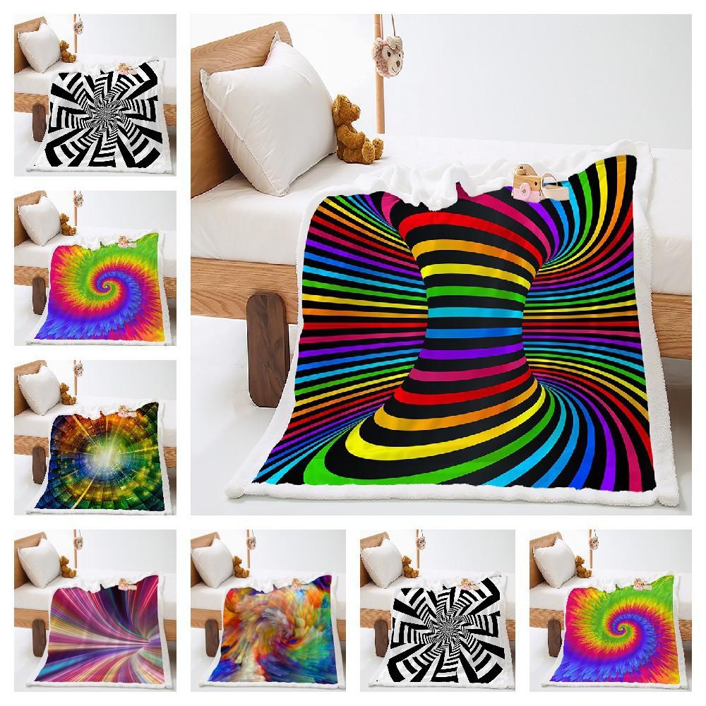 Blanket 2D Digital Printed Lamb Fleece Crystal Fleece 2D Magic Blanket Blanket