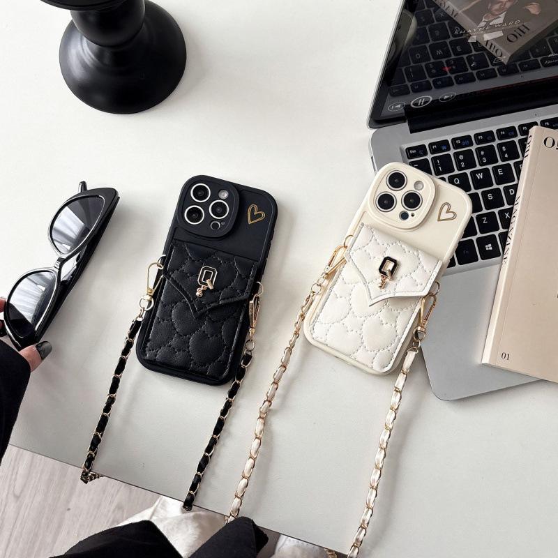 Crossbody Love Card Holder & Coin Purse Case for iPhone 15, 16 & 17 Pro Max