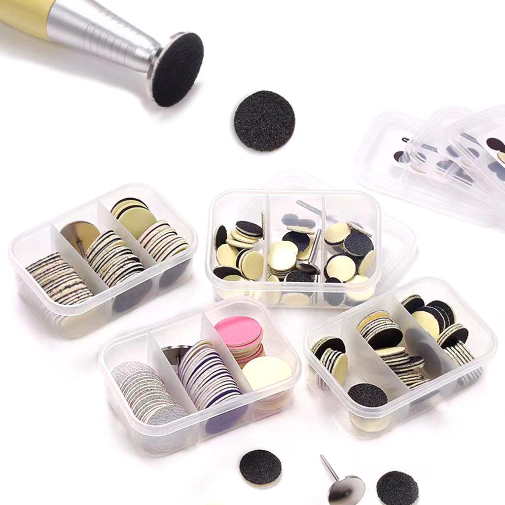 Sandpaper Discs with Metal Nail Bit Pedicure Sanding Disc Practical Replaceable Sanding Disc Pads for Electric Foot File