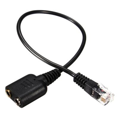 3.5mm To RJ9 Jack Adapter PC Headset Audio Cable Converter Telephone Using