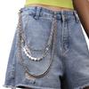 Hosenkette Punk Jeans Geldbörsenkette Schmuck Unisex Hosen Verzierungen Ästhetische Halloween Kette für den täglichen Gebrauch und Partys