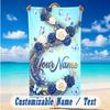 Butterfly Theme Beach Towel Personalized Custom Name & Text Soft Quick Dry Beach Towel for Swimming Travel