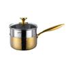 ZISIZ Gold 18cm Hammered 316 Stainless Steel Multi-Purpose Pot
