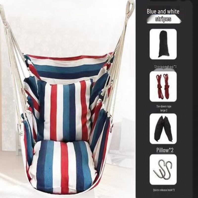 University Dorm Hanging Hammock Chair - Indoor Student Single Swing