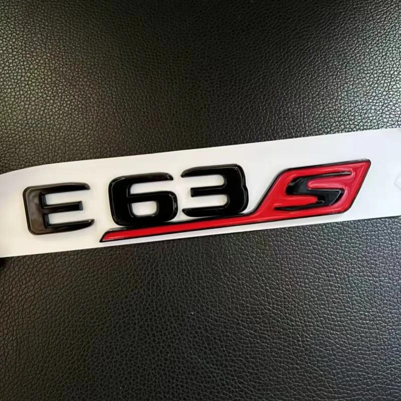 Suitable for ABS Black Auto Letter E63 E63S Logo Logo Sticker Car Luggage Badge Decal Mercedes Benz E63 E63S W213 Accessories