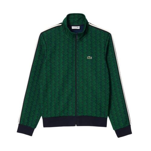 Lacoste Mens Paris All-Over Print Full Zip Tracksuit Top