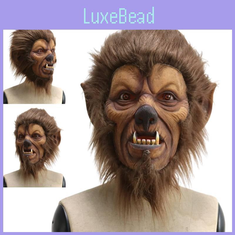 Masque facial réaliste d'animal Lion en latex Accessoires de fête d'Halloween