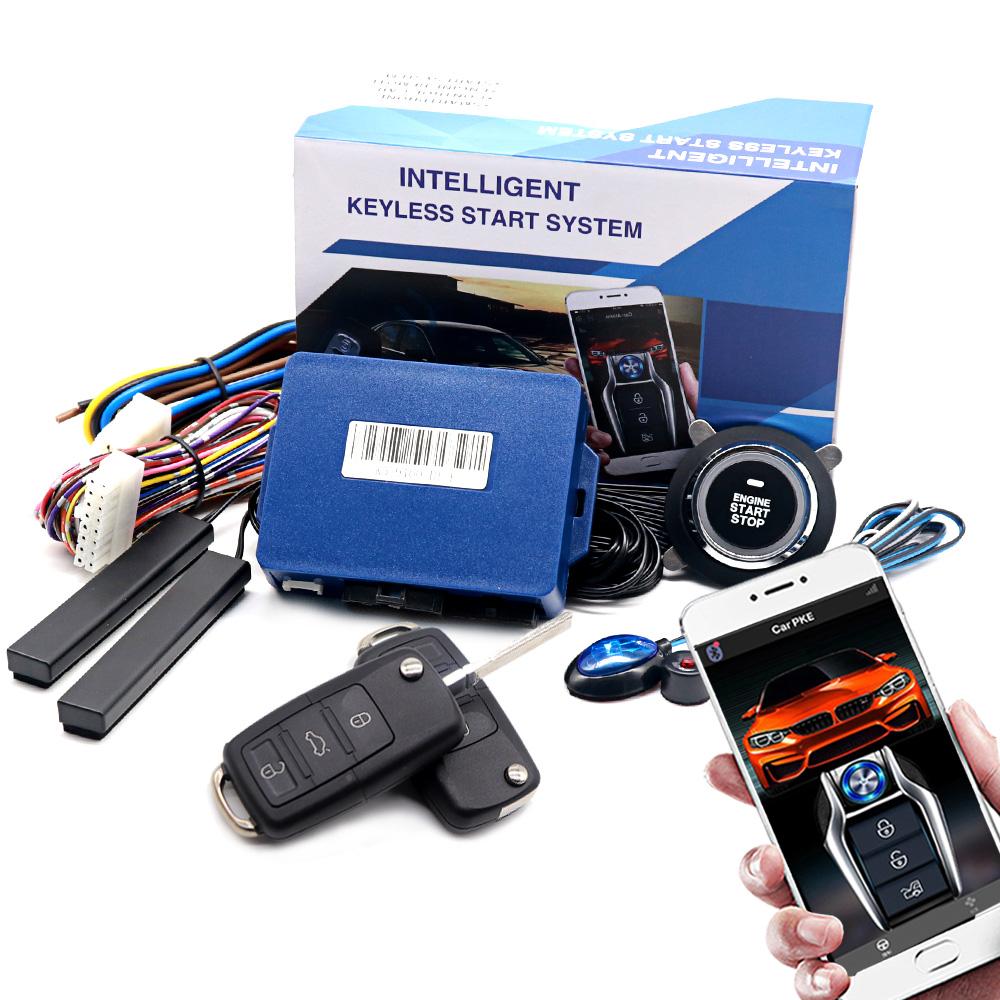 Universal Car Alarm Auto Start Stop System Remote Control Engine Ignition Autostart Kit Keyless Push Start System Car Accessorie