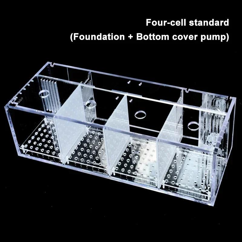 Acrylic Isolation Fish Tank with Multiple Compartments Stacked and Transparent Breeding Box Goldfish Fighting Fish Viewing Tank