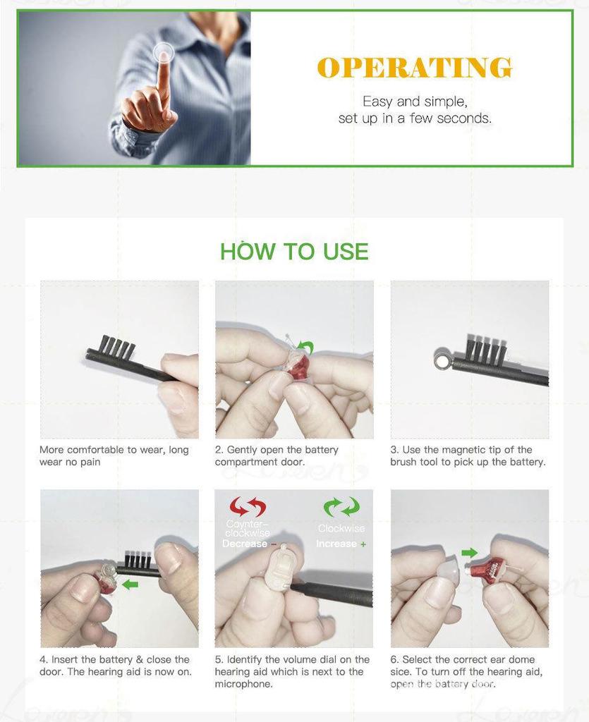 CIC Invisible In-Ear Hearing Aid Sound Amplifier