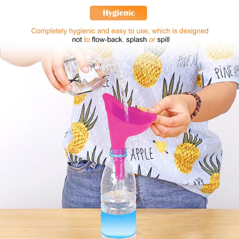 1PC Portable Women Camping Urine Device Funnel Urinal Female Soft Travel Urination Toilet Women Stand Up & Pee Portable Urinal