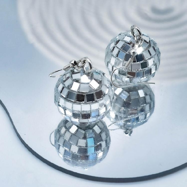 Reflective Ball Earrings Dangle Earrings Ear Jewelry for Fashion Enthusiasts