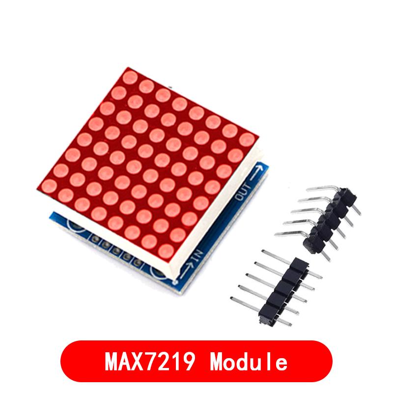 MAX7219 Dot Matrix Module Microcontroller Module Control Module Display Module 4 In One Display With 5P Line For Arduino