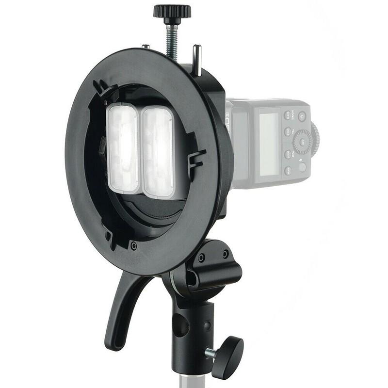 Godox S2 Flash Holder Bracket S-type Bowens Mount Lamp Holder Handheld for Godox Flash Light Snoot Softbox Beauty Dish Honeycomb