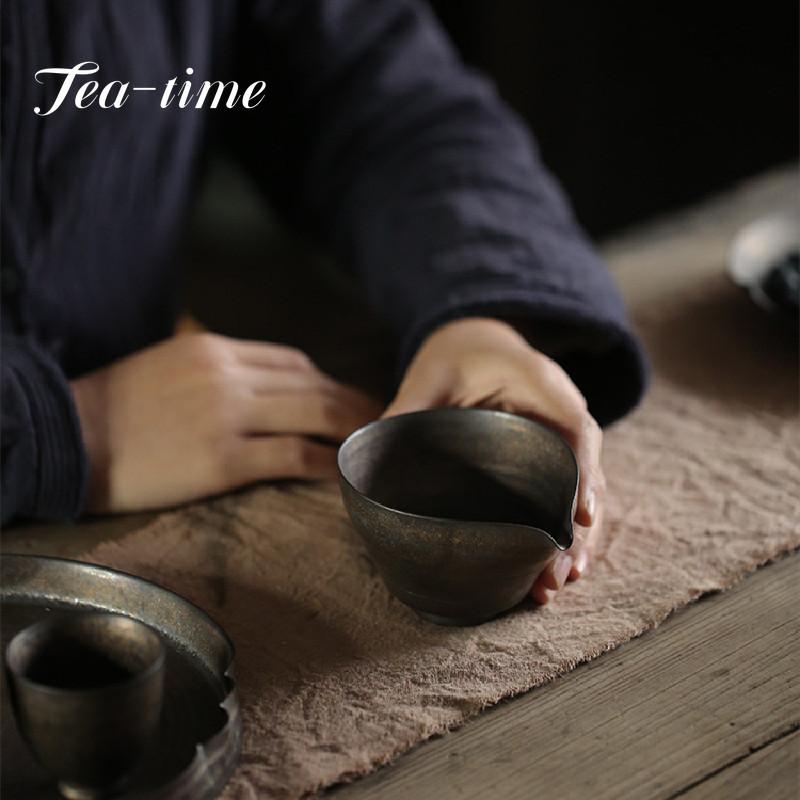 180 ml keramický džbán na čaj v japonském stylu Retro zlacená glazura Malý hrnek spravedlnosti Čínský čaj Čahai Čajový obřad Příslušenství
