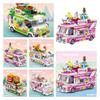 Diy Creative Mini Puzzle Building Toy Sweet Dessert Burger Car With 638 Abs Plastic Grains