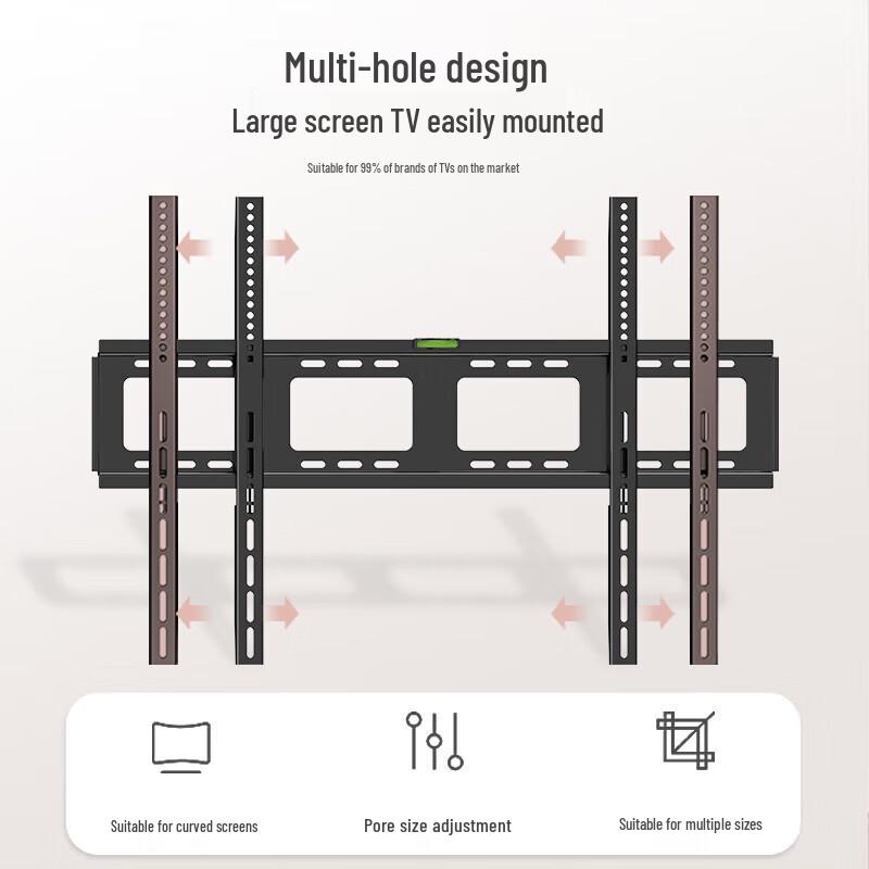 HRTD Universal TV Wall Mount Bracket for 55-110 Inch TVs CN plug (adapter included)