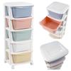 Tommy Plastic Shelf On Wheels with 5 Shelves