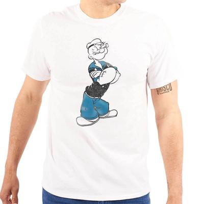 Vintage Popeye the Sailor Man Retro Cartoon Womens or Mens Crewneck T Shirt Tee
