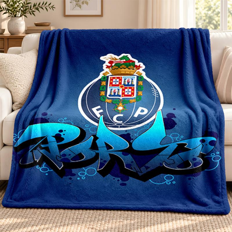 FC Porto blanket Flannel Blanket Soft Cozy Plush Throw for Sofa Bed Lightweight Home Decoration Outdoor camping