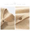 Women's Versatile Round Neck Casual Cashmere Knit Cardigan - Lightweight, Large Size Outerwear