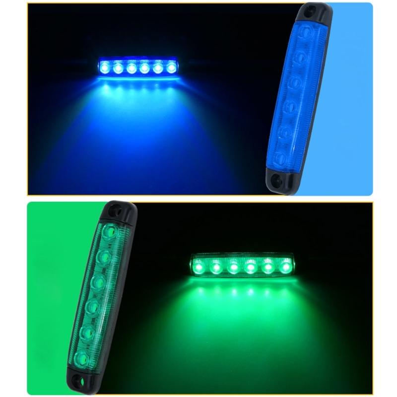 6LED Turn Signal Stop Brake Light For Car Trailer Truck Pickup Indicator Waterproof Taillamp Side Marker Lamp Tail Light