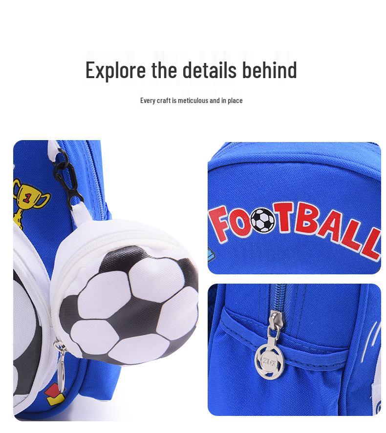 3-6 Year Old Kids' Cute Basketball & Football Backpack