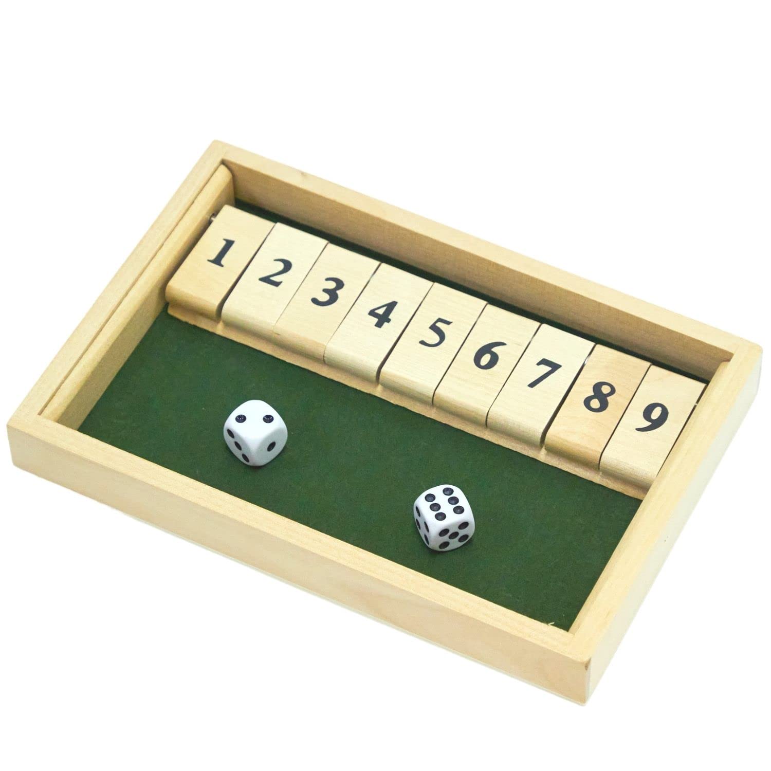 

Деревянная настольная игра «Закрой коробку» с 2 кубиками Игра для вечеринок Настольная игра «Закрой коробку» Игрушечные кубики [Ron-velk]