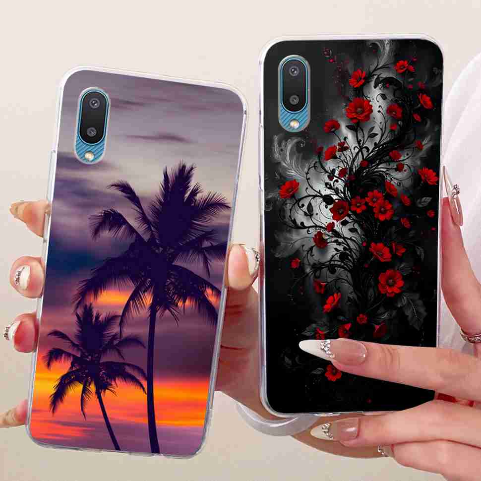 For Samsung Galaxy A02 Case SM-A022F Soft Silicone Colorful Painted Cover Case For Samsung A02 A 02 Galaxy M02 M022F Fundas Bags