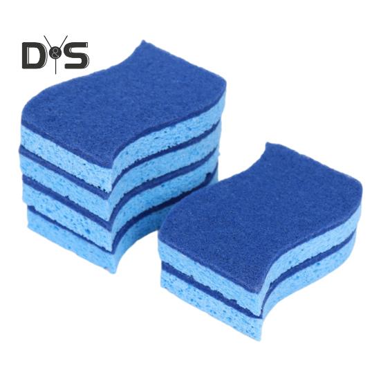 

6/12 шт. губчатых тряпок S-образной формы, бытовая тряпка для уборки, универсальная кухонная, ванная, плита, чистящие губки 6pcs