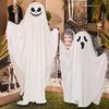 Halloween Light-up Ghost Decoration with LED Light Outdoor Spooky Standing White Ghost for Porch Fireplace Party Garden Decor