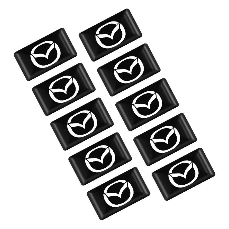 

10pcs 3D Epoxy Car Steering Wheel Small Stickers For Mazda 3 6 2 5 Axela Atenza Demio CX3 CX5 CX7 CX30 MX3 MX5 Speed MPE MS For Mazda