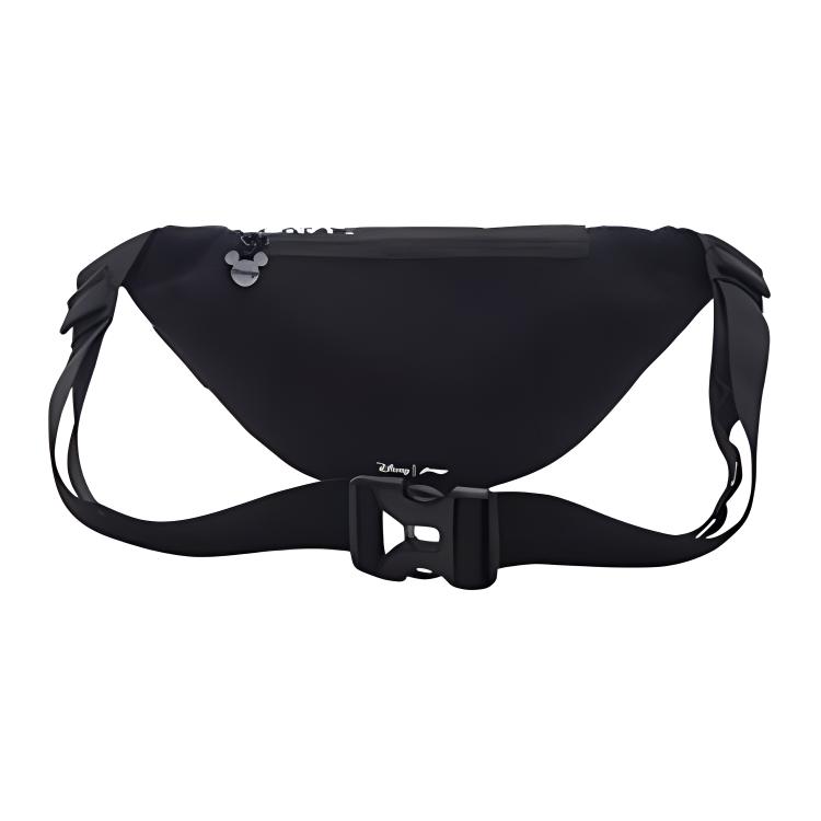 New LiNing Disney Mickey Collaboration Fabric Shoulder Bag Crossbody Bag Fanny Pack Regular Unisex Black/White ABLS087-2