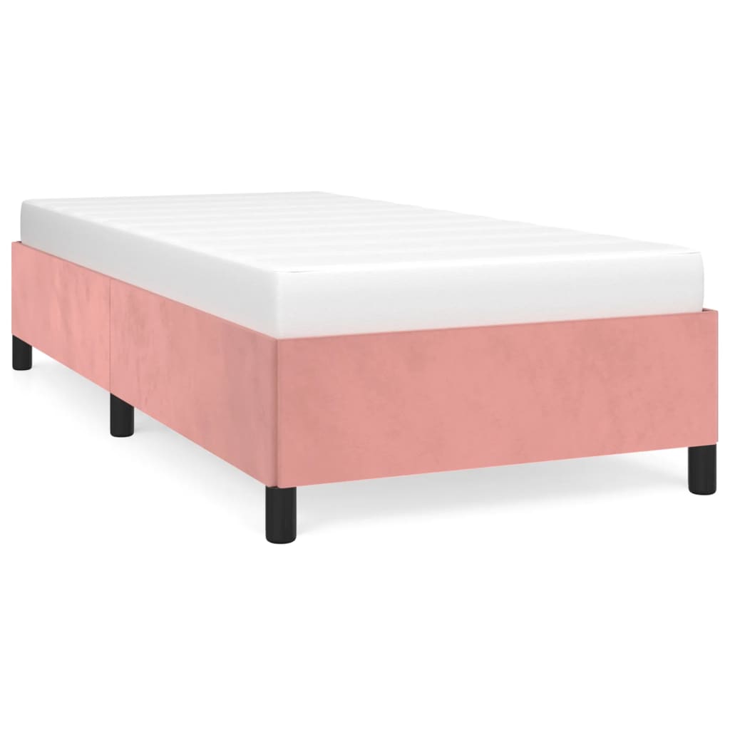 Pink Bed Frame 80 x 200 cm Velvet