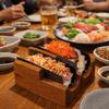 U-shaped Sushi Stand Thickened Urchin Holder Creative Sushi Wooden Tray  Food Display