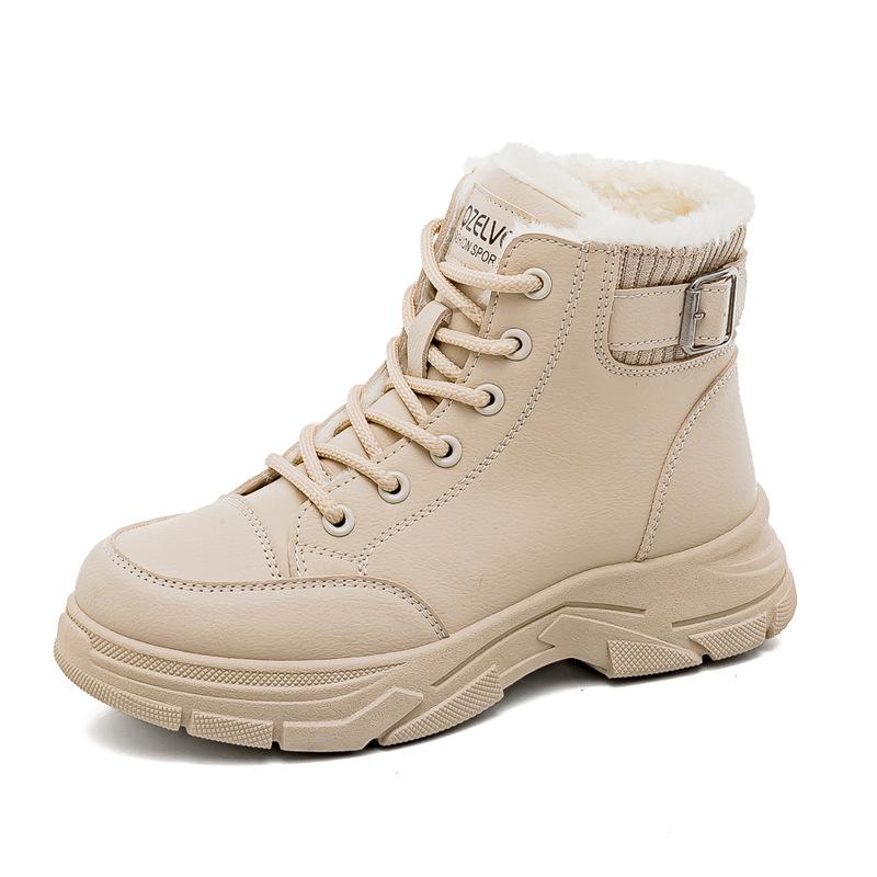 22 Autumn and Winter Large Size Winter New Snow Boots Short Boots Thermal Cotton Shoes Velvet Martin Boots