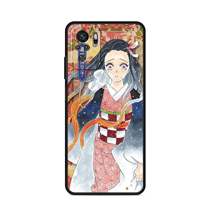 Fall für Xiaomi Redmi Hinweis 11 10 9 8 Pro 12 10C 9S 10S 11S 9A 9T 9C 10A 7 K40 8T Silikon Telefon Abdeckung Dämon Slayer Kunst Fundas