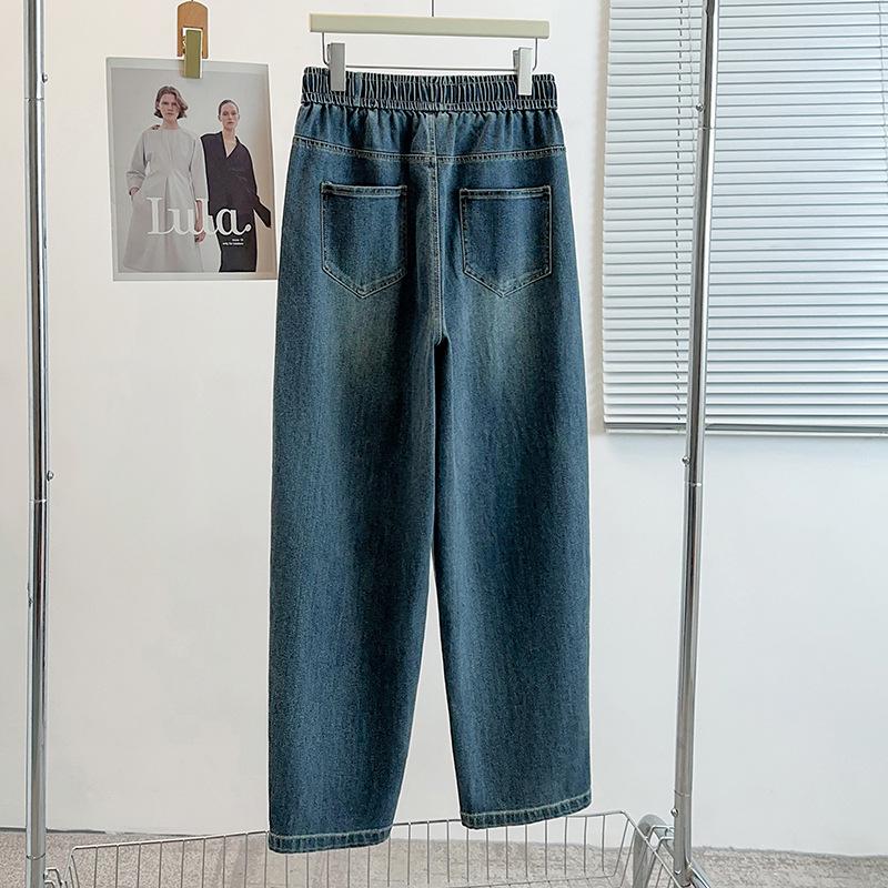 High-Quality Plus-Size Slimming Elastic Straight-Leg Pants for Women