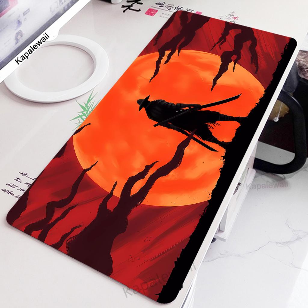 Gamer Mousepad Large Samurai Gaming Mouse Pad Computer Keyboard Pads Locking Edge Mouse Mat XXXL Gaming Mats Xmm Desk Mat